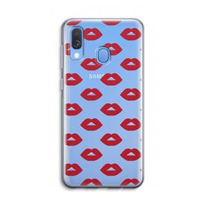 CaseCompany Lips: Samsung Galaxy A40 Transparant Hoesje