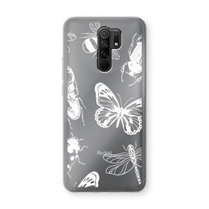 CaseCompany Tiny Bugs: Xiaomi Redmi 9 Transparant Hoesje