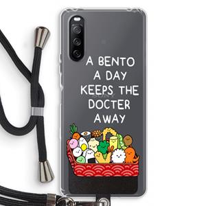 CaseCompany Bento a day: Sony Sony Xperia 10 III Transparant Hoesje met koord
