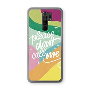 CaseCompany Don't call: Xiaomi Redmi 9 Transparant Hoesje