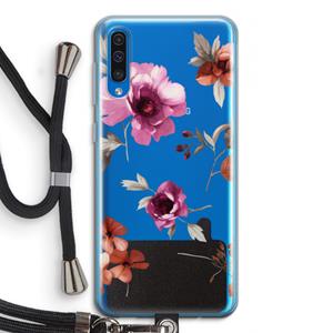 CaseCompany Geschilderde bloemen: Samsung Galaxy A50 Transparant Hoesje met koord
