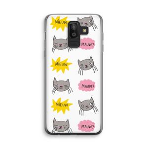 CaseCompany Meow: Samsung Galaxy J8 (2018) Transparant Hoesje