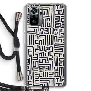CaseCompany Moroccan Print: Xiaomi Redmi Note 10S Transparant Hoesje met koord