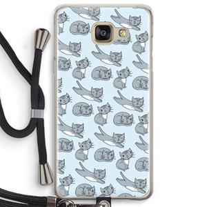 CaseCompany Poezen: Samsung Galaxy A5 (2016) Transparant Hoesje met koord