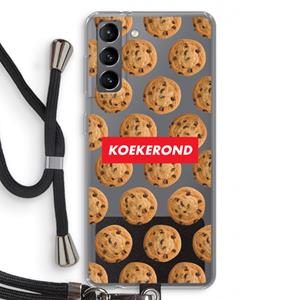 CaseCompany Koekerond: Samsung Galaxy S21 Transparant Hoesje met koord