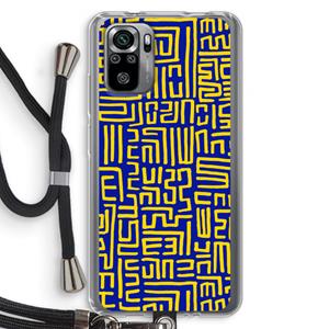 CaseCompany Majorelle Blue Print: Xiaomi Redmi Note 10S Transparant Hoesje met koord