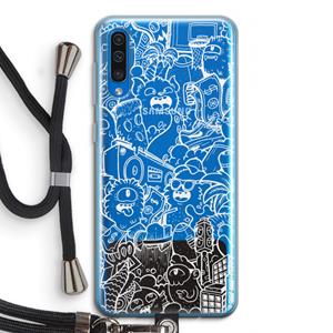 CaseCompany Vexx City #2: Samsung Galaxy A50 Transparant Hoesje met koord