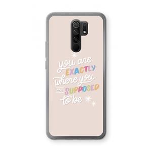 CaseCompany Right Place: Xiaomi Redmi 9 Transparant Hoesje