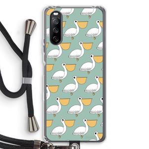 CaseCompany Pelican: Sony Sony Xperia 10 III Transparant Hoesje met koord