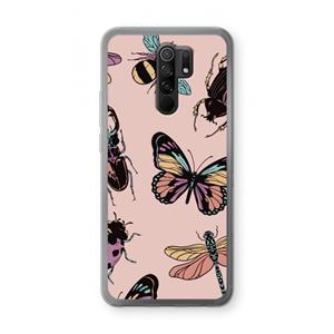 CaseCompany Tiny Bugs: Xiaomi Redmi 9 Transparant Hoesje