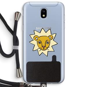 CaseCompany Kleine leeuw: Samsung Galaxy J5 (2017) Transparant Hoesje met koord