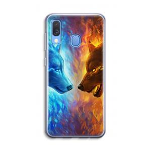 CaseCompany Fire & Ice: Samsung Galaxy A40 Transparant Hoesje