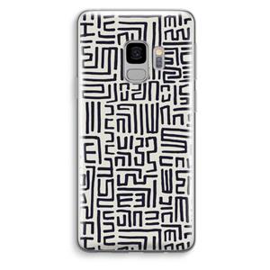 CaseCompany Moroccan Print: Samsung Galaxy S9 Transparant Hoesje