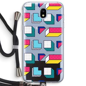 CaseCompany 8-bit N°7: Samsung Galaxy J5 (2017) Transparant Hoesje met koord