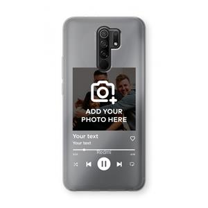 CaseCompany Music Player: Xiaomi Redmi 9 Transparant Hoesje