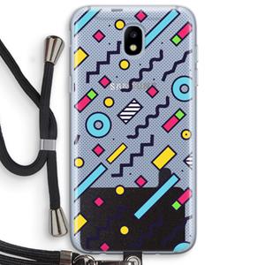 CaseCompany 8-bit N°8: Samsung Galaxy J5 (2017) Transparant Hoesje met koord