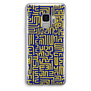 CaseCompany Majorelle Blue Print: Samsung Galaxy S9 Transparant Hoesje