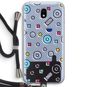 CaseCompany 8-bit N°9: Samsung Galaxy J5 (2017) Transparant Hoesje met koord
