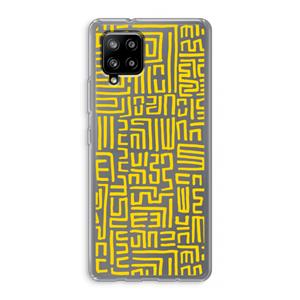 CaseCompany Majorelle Blue Print: Samsung Galaxy A42 5G Transparant Hoesje