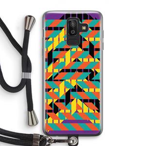 CaseCompany Skew Bee 2: Samsung Galaxy J8 (2018) Transparant Hoesje met koord