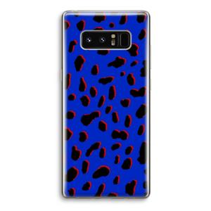 CaseCompany Blue Leopard: Samsung Galaxy Note 8 Transparant Hoesje