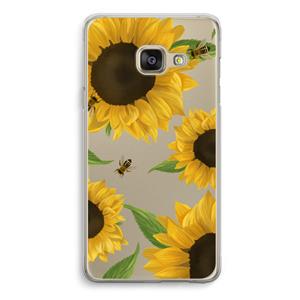 CaseCompany Sunflower and bees: Samsung A3 (2017) Transparant Hoesje