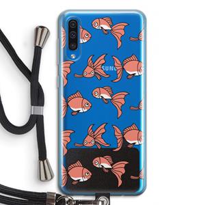 CaseCompany Blub: Samsung Galaxy A50 Transparant Hoesje met koord