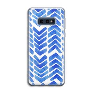 CaseCompany Blauwe pijlen: Samsung Galaxy S10e Transparant Hoesje