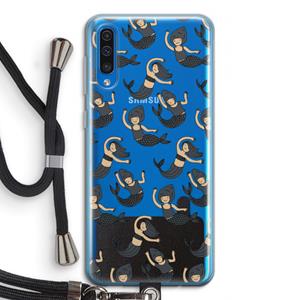CaseCompany Zeemeermin: Samsung Galaxy A50 Transparant Hoesje met koord