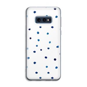 CaseCompany Blauwe stippen: Samsung Galaxy S10e Transparant Hoesje