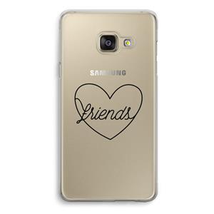 CaseCompany Friends heart black: Samsung A3 (2017) Transparant Hoesje