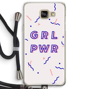 CaseCompany GRL PWR: Samsung Galaxy A5 (2016) Transparant Hoesje met koord
