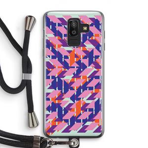 CaseCompany Skew Blush 3: Samsung Galaxy J8 (2018) Transparant Hoesje met koord