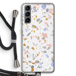 CaseCompany Terrazzo N°8: Samsung Galaxy S21 Transparant Hoesje met koord