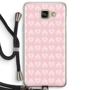 CaseCompany Ass 'n Titties: Samsung Galaxy A5 (2016) Transparant Hoesje met koord