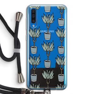 CaseCompany Boompje: Samsung Galaxy A50 Transparant Hoesje met koord