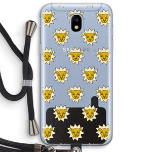CaseCompany Leeuwenkoppen: Samsung Galaxy J5 (2017) Transparant Hoesje met koord