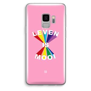 CaseCompany Het Leven Is Mooi: Samsung Galaxy S9 Transparant Hoesje