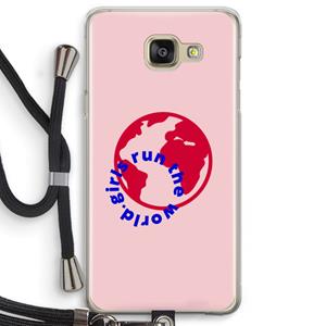 CaseCompany Run The World: Samsung Galaxy A5 (2016) Transparant Hoesje met koord