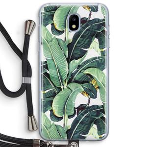 CaseCompany Bananenbladeren: Samsung Galaxy J5 (2017) Transparant Hoesje met koord