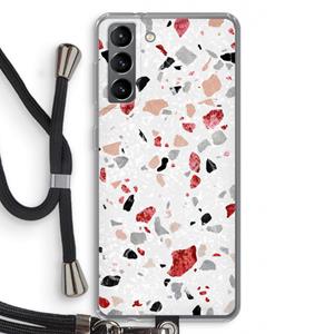 CaseCompany Terrazzo N°12: Samsung Galaxy S21 Transparant Hoesje met koord