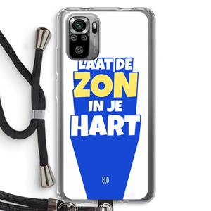 CaseCompany Laat de zon in je hart: Xiaomi Redmi Note 10S Transparant Hoesje met koord