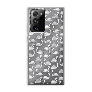 CaseCompany Zwanen: Samsung Galaxy Note 20 Ultra / Note 20 Ultra 5G Transparant Hoesje