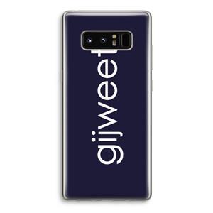 CaseCompany Gijweet: Samsung Galaxy Note 8 Transparant Hoesje