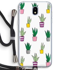 CaseCompany Sanseveria: Samsung Galaxy J5 (2017) Transparant Hoesje met koord