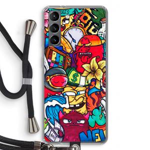 CaseCompany No Rules: Samsung Galaxy S21 Transparant Hoesje met koord