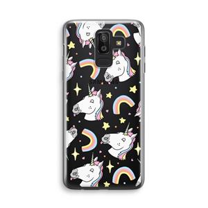 CaseCompany Rainbow Unicorn: Samsung Galaxy J8 (2018) Transparant Hoesje