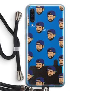 CaseCompany Drake Away: Samsung Galaxy A50 Transparant Hoesje met koord