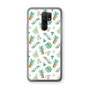 CaseCompany Ananas bladeren: Xiaomi Redmi 9 Transparant Hoesje