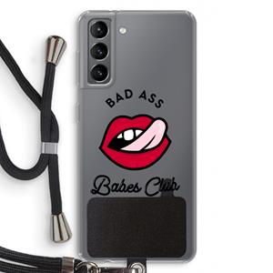 CaseCompany Badass Babes Club: Samsung Galaxy S21 Transparant Hoesje met koord